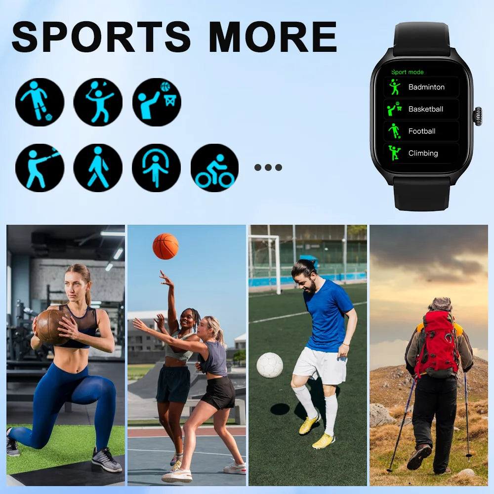 Reloj Inteligente Bluetooth con Llamadas y Monitor de Salud