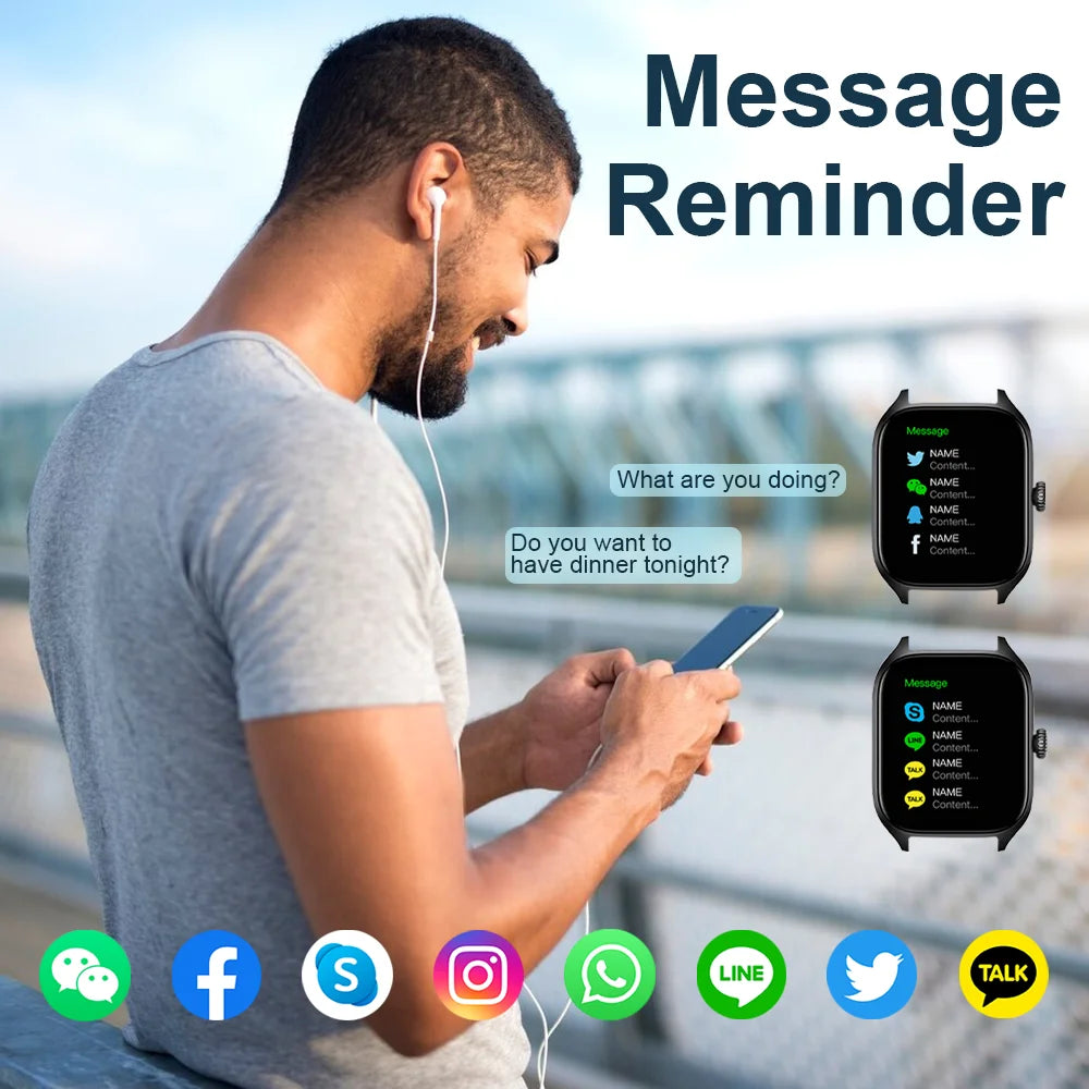 Reloj Inteligente Bluetooth con Llamadas y Monitor de Salud